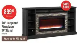 The Brick Lappland 70 Electric Fireplace TV Stand with Storage and Cable Management for TVs up to 80- Black offer
