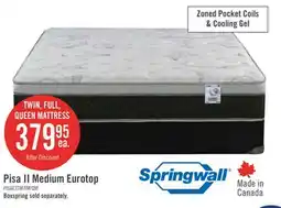 The Brick Springwall Pisa II Eurotop King RV Mattress offer
