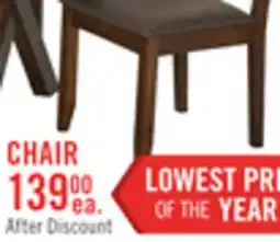 The Brick Plum Dining Chair with Polyester Fabric, Wood, Ladder-Back - Nutmeg Brown offer