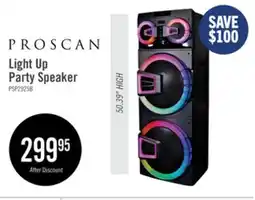 The Brick Proscan 2 x 15 120W Light Up Party Speaker with Bluetooth and Microphone offer
