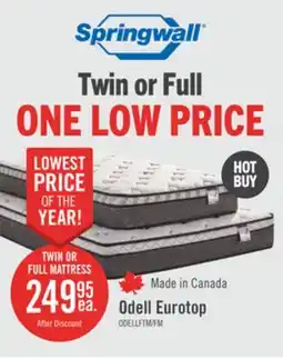 The Brick Springwall Odell Eurotop Twin Mattress offer