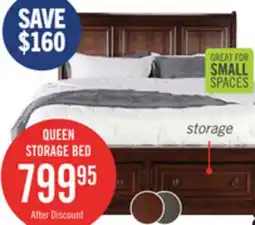 The Brick Chelsea Platform Storage Bed with Headboard & Frame, Cherry Brown - Queen Size offer