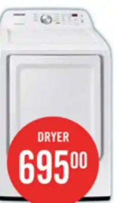 The Brick Samsung 7.2 Cu. Ft. Electric Dryer - White - DVE45T3200W/AC offer