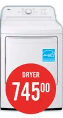 The Brick LG 7.3 Cu. Ft. Electric Dryer - White - DLE6100W offer