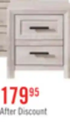 The Brick Lark Bedside 2-Drawer Nightstand, 24W x 26H - Rustic White offer