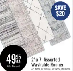 The Brick Aylin Ivory Washable Runner Area Rug - 2' x 7' offer