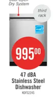 The Brick KitchenAid 24 47 dBA Dishwasher with Third Level Utensil Rack - PrintShield Stainless - KDFS224SPS offer