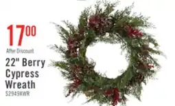 The Brick Kort & Co. 22 Pine Berry Cypress Wreath offer