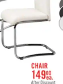 The Brick Tuxedo Dining Chair with Vegan-Leather Fabric, Metal - White offer