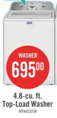 The Brick Maytag 4.8 Cu. Ft. Top Load Washer - White - MTW4205SW offer