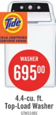 The Brick GE 4.4 Cu Ft. Top Load Washer - White - GTW334BMRWS offer