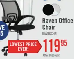 The Brick Sealy Raven 25.2 Adjustable Ergonomic Office Chair with Mesh Padding - Black offer