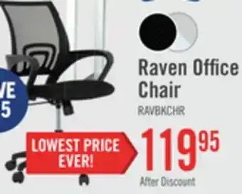 The Brick Sealy Raven 25.2 Adjustable Ergonomic Office Chair with Mesh Padding - Black offer