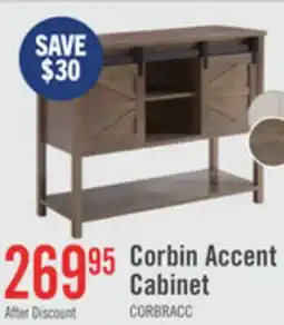 The Brick Corbin 47.25 Accent Cabinet with Sliding Barn Doors - Walnut Oak offer