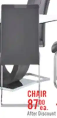 The Brick Jaye Dining Chair with Vegan-Leather Fabric, Metal - Grey offer