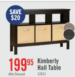 The Brick Kimberly 48 Hall Table with 3 Baskets - Espresso offer