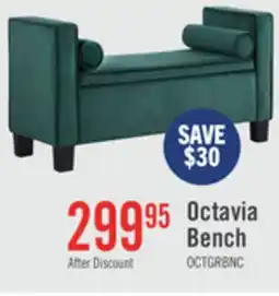 The Brick Octavia 53.25 Storage Bench - Green Velvet offer