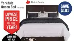 The Brick Yorkdale Panel Bed with Headboard & Frame, Made in Canada, Brown - Queen Size offer