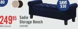 The Brick Sadie 53 Storage Bench - Blue Velvet offer