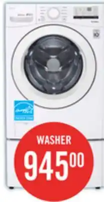 The Brick LG 5.2 Cu. Ft. Front-Load High-Efficiency Washer - White - Stackable - WM3400CW offer