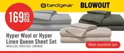 The Brick BEDGEAR Hyper-Wool Performance 4-Piece Queen Sheet Set - Light Grey offer