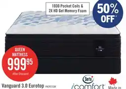 The Brick Serta iComfort Hybrid ProHD Vanguard 3.0 Eurotop Queen Mattress offer