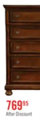 The Brick Chelsea Bedroom Chest of Drawers, 5-Drawer, 38W x 52H - Cherry Brown offer