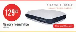 The Brick Stearns & Foster Memory Foam Pillow offer
