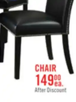 The Brick Cami Dining Chair with Vegan-Leather Fabric - Black offer