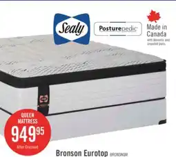 The Brick Sealy Posturepedic Plus 1000 Series Bronson Eurotop Medium Queen Mattress offer