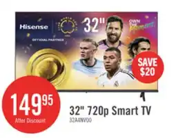The Brick HISENSE 32 A4N LED HD Ready Smart VIDAA TV (32A4NV) offer