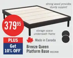 The Brick Breeze Queen Platform Base - Dark Grey offer