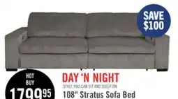 The Brick Stratus 108 Faux Fur Fabric Full-Size Sofa Bed with Power Sliding - Fog Grey offer