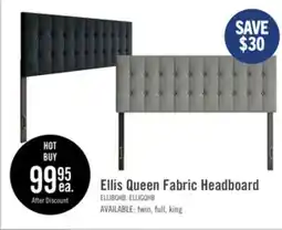 The Brick Ellis Upholstered Headboard in Charcoal Fabric, Button Tufted - Queen Size offer