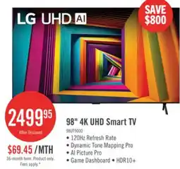 The Brick LG 98 UT9000 LED 4K UHD Smart webOS TV (98UT9000PUA.ACCQ) - 2024 Model offer
