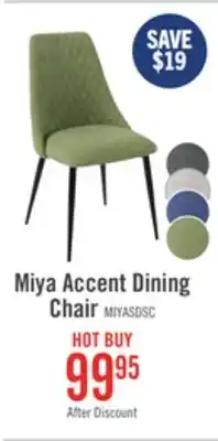 The Brick Miya Dining Chair with Polyester Fabric, Metal - Moss Green offer