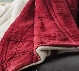Pharmaprix NEW Luxurious Faux Fur Throw - Maroon offer