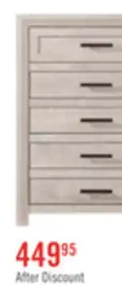 The Brick Lark Bedroom Chest of Drawers, 5-Drawer, 35W x 47H - Rustic White offer