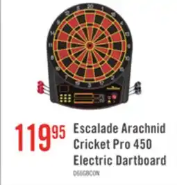The Brick Escalade Arachnid Cricket Pro 450 Electronic Dart Board offer