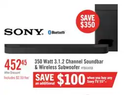 The Brick SONY HTB600 3.1.2 Channel Soundbar with Wireless Subwoofer (HT-B600) offer