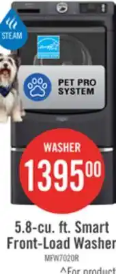 The Brick Maytag 5.8 Cu. Ft. Pet Pro Smart Front-Load Washer - Midnight Steel - MFW7020RF offer