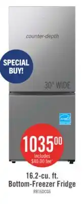 The Brick Samsung 30 16.2 Cu. Ft. Counter-Depth Bottom-Mount Refrigerator - Stainless-Look (SL) Finish - RB16 offer