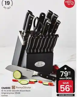 Stokes OMBRE 19-Pc Knife Set with Wood Block offer