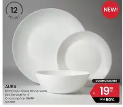 Stokes AURA 12-Pc Olpa Glass Dinnerware Set offer