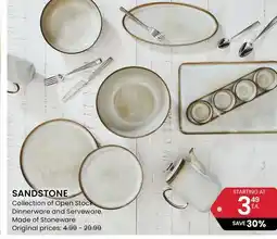 Stokes SANDSTONE Collection of Open Stock Dinnerware and Serveware offer
