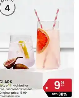 Stokes Sets of 4 Highball or Old-Fashioned Glasses offer