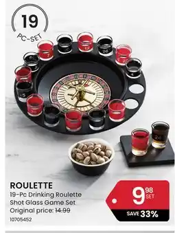 Stokes ROULETTE 19-Pc Drinking Roulette Shot Glass Game Set offer