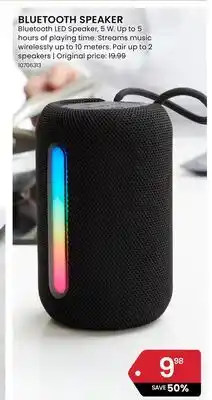 Stokes Bluetooth LED Speaker offer