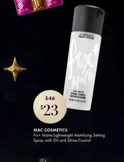 Sephora Fix+ Matte Lightweight Mattifying Setting Spray with Oil and Shine-Control offer