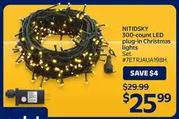 Walmart NITIDSKY 300-count LED plug-in Christmas lights offer